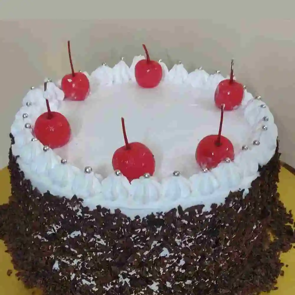 Black Forest Cake Topped with Cherries